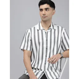 ColorPlus Tailored Fit Opaque Striped Pure Cotton Casual Shirt-picture-26