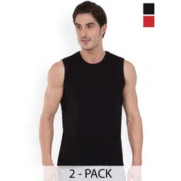 COLORS by Rupa Frontline Pack Of 2 Ribbed Anti-Bacterial Cotton Basic InnerVests-image-20