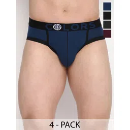 COLORS by Rupa Frontline Pack of 4 Mid-Rise Basic Briefs-image-27