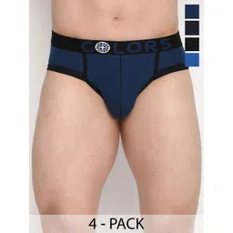 COLORS by Rupa Frontline Pack Of 4 Mid Rise Basic Briefs-image-32