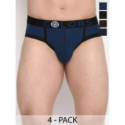 COLORS by Rupa Frontline Pack Of 4 Mid-Rise Basic Briefs-image-38
