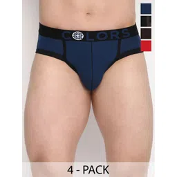 COLORS by Rupa Frontline Pack of 4 Mid-Rise Basic Briefs-image-40