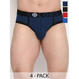 COLORS by Rupa Frontline Pack Of 4 Mid-Rise Brand Logo Basic Briefs-image-37