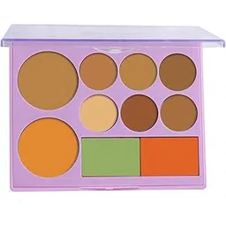 Colors Queen Base Essential Contour Palette | Easy to Blend, Multi-Purpose Creamy Concealer & Color Corrector | Lightweight, Long Lasting Contour & Concealer Palette for Face Makeup (Multicolor - 01)-picture-24