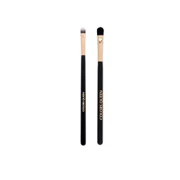 Colors Queen Set Of Flat Tip Concealer Brush & Flat Tip Eyeshadow Brush - Black-picture-15