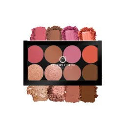 Colors Queen Ultra Professional Shimmer Blush and Highlighter Palette 02 Multi Colors - 20 gm-picture-34