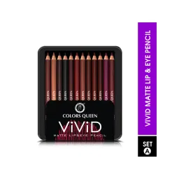 Colors Queen Vivid Matte 12 Lip & Eyeliner Pencil-image-20