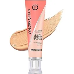 Colors Queen Real Base Oil Free Foundation | Matte Finish, Long Lasting & Lightweight Formula | Easy to Blend, Buildable Coverage | Waterproof Foundation for Face Makeup (01 - Classic Ivory, 40ml)-picture-28