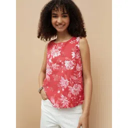 Colour Me By Melange Pink Regular Fit Floral Print Top-picture-35