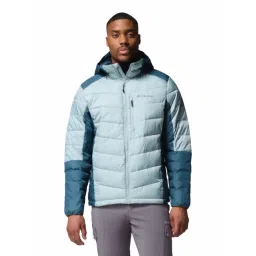 Columbia Blue Slim Fit Hooded Jacket-picture-27