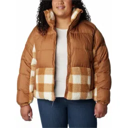 Columbia Brown Chequered Padded Jacket-picture-23