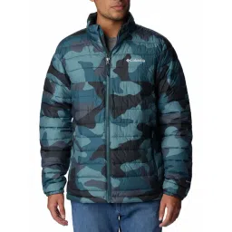 Columbia Green Regular Fit Camouflage Quilted Jacket-picture-34