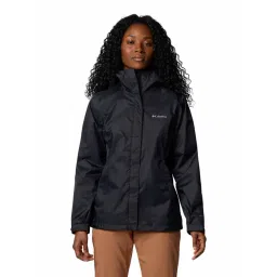 Columbia Jet Black Arcadia Hooded Rain Jacket-picture-39