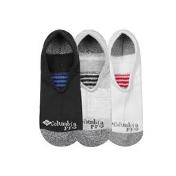 Columbia Men Pack of 3 Patterned Ankle Length PFG Accent Stripe Eclipse Liner Socks-picture-37
