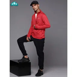 Columbia Men Red Solid Park View Fleece Full Zip Outdoor Sporty Jacket-picture-18