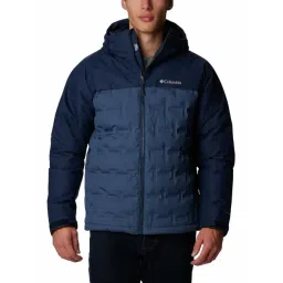 Columbia Navy Blue Polyester Regular fit Hooded Jacket-picture-10
