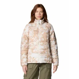 Columbia White & Peach Hiking Puffer Jacket-picture-35