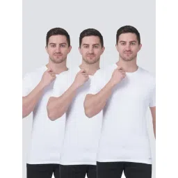Columbia White Cotton Regular Fit T-Shirt - Pack Of 3-picture-45