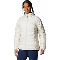columbia Women Beige Omni Heat Reflective Powder Lite II Full Zip Jacket-picture-55