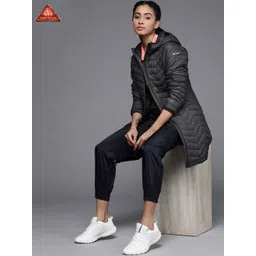 Columbia Women Black Hooded Powder Lite Longline Padded Jacket with Omni-Heat-picture-34