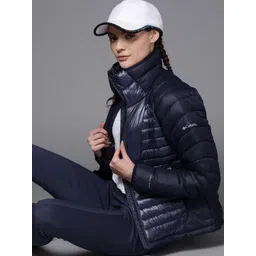 Columbia Women Blue Reflective Strip Outdoor Puffer Jacket-picture-33