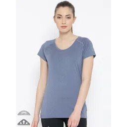 Columbia Women Blue Tuk Mountain Solid Round Neck Hiking T-shirt-picture-21