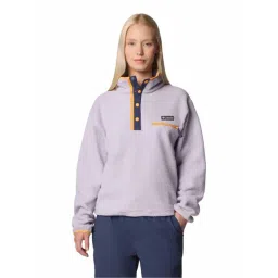 Columbia Womens Purple Helvetia II Cropped Half Snap Fleece Pullover-picture-40