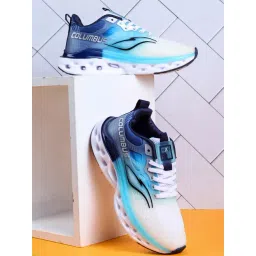 Columbus Men's Sky Blue & Navy Running Shoes-image-34