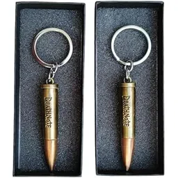 Combo Of Rifle Gun Bullet 3D Design Shaped Metal Keychain (Pack of 2)-picture-43