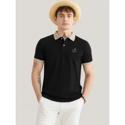 COMBRAIDED Men Brand Logo Polo Collar T-shirt-picture-23