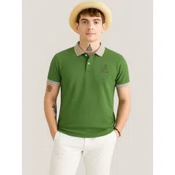 COMBRAIDED Men Brand Logo Polo Collar T-shirt-picture-21