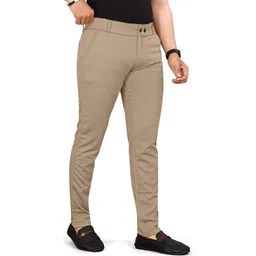 COMBRAIDED Men Polyester Slim Fit Trousers image 4