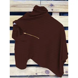 combraided Men Self Design Polo Neck Polycotton Brown T-Shirt-picture-11