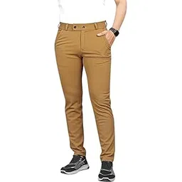 combraided Men's Slim Fit Formal Trousers - Crafted from Premium Lycra Blend Fabric, Solid Pattern, Ideal for Formal Occasions-picture-20