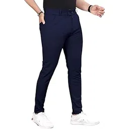 combraided Slim Fit Men's Formal Trousers - Solid Lycra Blend, Ideal for Formal Occasions, Stylish-picture-23