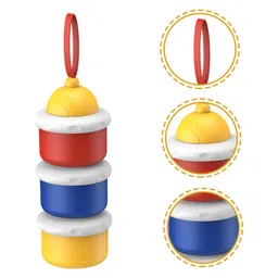 Comercio 3 Color Combination Baby Milk Powder Dispenser Portable 190ml per Layer - Multicolor-picture-28