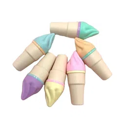 Comercio Cute Ice Cream Cone Shaped Highlighter Set 6 pieces - Multicolour-picture-10