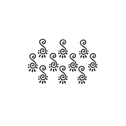 Comet Busters 10 Pcs Black S Shaped Solid Bindi-image-6