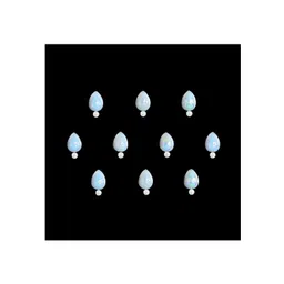 Comet Busters 10-Pcs Handmade Traditional Designer Reusable Bindi - White 2113-picture-10