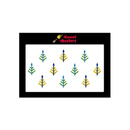 Comet Busters 10 Pcs Reusable Designer Bindis - Multicoloured-image-44