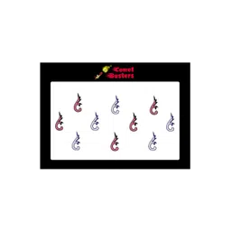 Comet Busters 10 Pcs Reusable Designer Bindis - Multicoloured-image-48