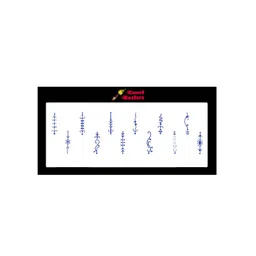 Comet Busters 12 Pcs Reusable Designer Bindis - Blue-image-41