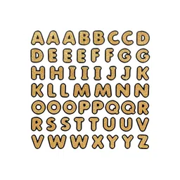 Comet Busters Gold Toned Alphabet Self-Adhesive Stickers-picture-48