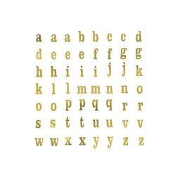 Comet Busters Gold Toned Printed Self-Adhesive Alphabet Wall Sticker image 1