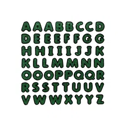 Comet Busters Green Self-Adhesive Uppercase Glitter Alphabet Stickers-picture-25