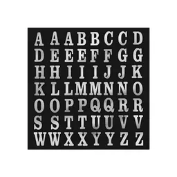 Comet Busters Grey & Black Printed Self-Adhesive Alphabet Wall Sticker-picture-40