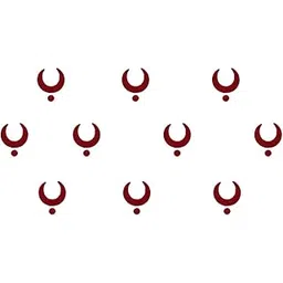 Comet Busters Traditional Red Moon Bindis With Red Dot (8mm) (BIN1153)-picture-37