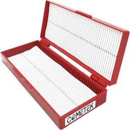 comet Slide Box with Hinged Cover, 50 Slide Capacity - Polypropylene Microscope Slide Box-picture-17