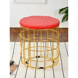 COMFIDELITAS Teviston Red Cylindrical Shaped Seating Ottoman-picture-10