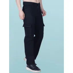 COMFITS Men Classic Regular Fit Mid-Rise Cotton Cargo Jeans image 1